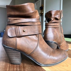 CL by Laundry Strapped Booties Brown
